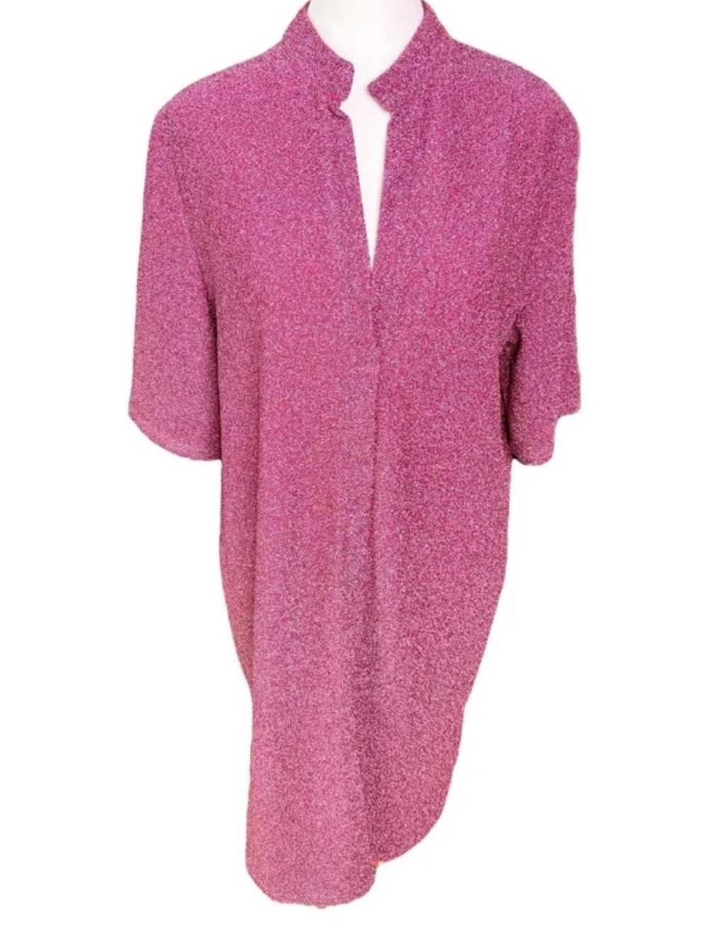 FIFILLES PARIS Sparkling Pink Short Sleeve Mini Dress